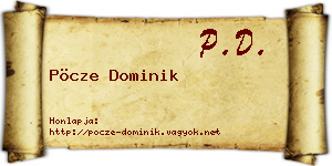 Pöcze Dominik névjegykártya