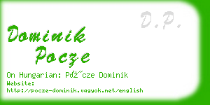 dominik pocze business card